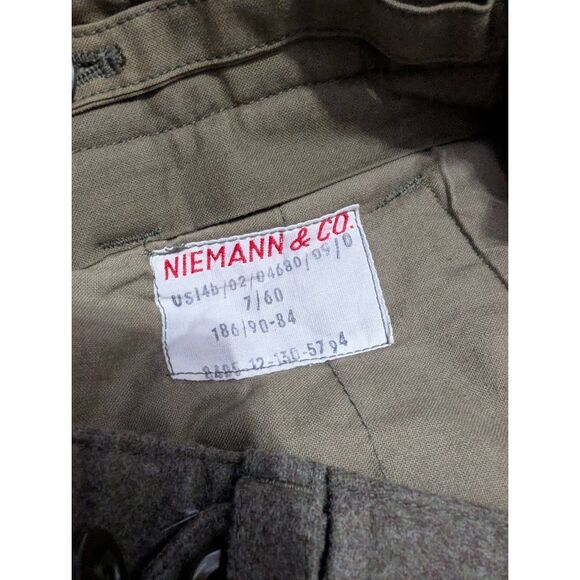 Vintage 1960 Bundeswehr Wool Field Pants Neiman & Co M60 German Army 34x32 - Picture 11 of 14